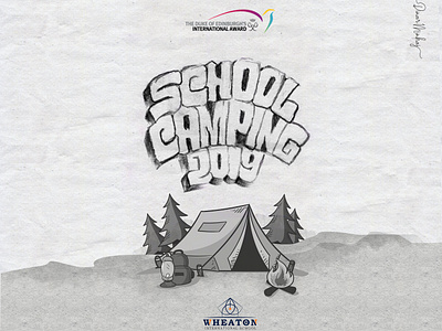 School Camping Typography