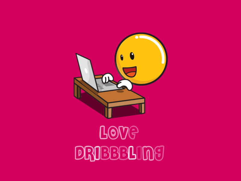 Love Dribbbling branding design dribbbleweeklywarmup emoji set graphic icon illustration vector