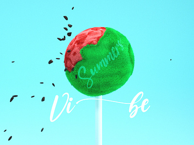 Summer Vibe artwork branding cinema4d graphic illustration logo typography ui ux vector