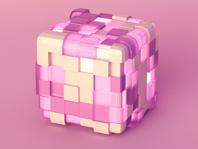 Sweet Cube 3d design arnold render artwork cinema4d cotton candy design graphic vector