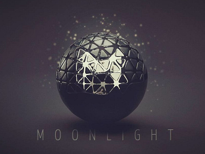 M for Moonlight : series of 36 Days of type 3d 3d design 3dtype artist artwork cinema4d debut design glow graphic hello dribbble illustration