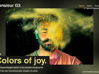 Colors of Joy : Creative portfolio Landing page