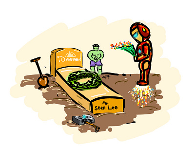 The Creator : Stan Lee adobe illustrator disney hello dribble hulk illustration ironman stanlee thor wacom wacom intuos