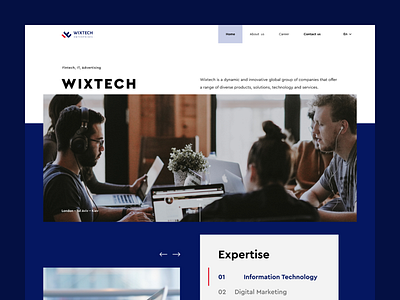 WixTech Website design desktop figma ui uiux ux web webdesign website
