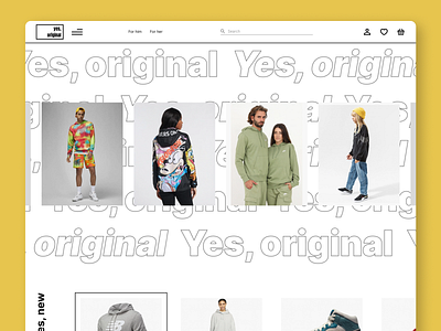 Multibrand store Yes, original concept design desktop figma ui ux web