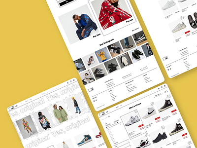 Multibrand store Yes, original concept design desktop estore figma multibrand ui ux web
