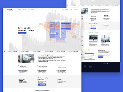 Desctop UI design for Trading website