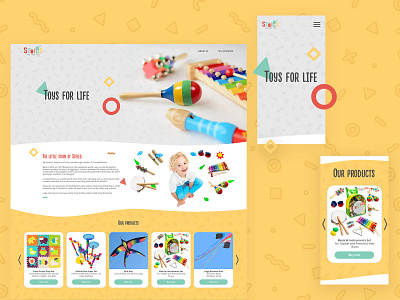 Stoies toys landing page amazon design desktop logo mobile mobile design mobile ui ui ux web