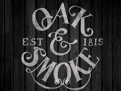 Oak & Smoke Hand Lettering hand laphroaig lettering scotch whisky