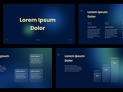 Presentation Design - Dark Mode & Gradient dark mode design deck gradient presentation
