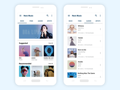 Next Music App albums mobile app music ui