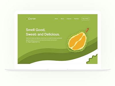 Durian Landing Page durian green landing page ui ux website