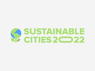 Sustainable Cities 2022 3d adobe xd app branding cities conference design earth flat graphic design green icon illustration illustrator logo sustainable typography ui ux vector