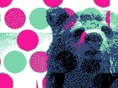 Pixelated Collage bear collage pixel