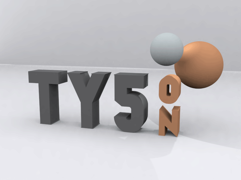 Tyson Logo 3d gif typography