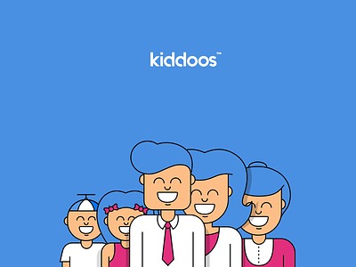 Dribbble - Kiddoos illustration character family graphic illustration people