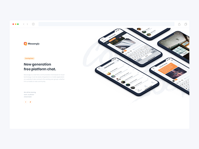 Messengly - Coming Soon Page app design design product design ui design