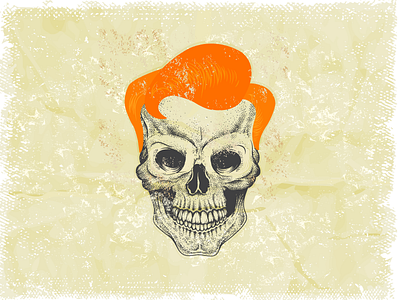 Conan coco conan conan obrien conanobrien grundge grunge grunge texture orange papercut popart skull skull logo vintage