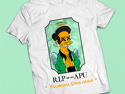 RIP Apu angel apu homer illustration kaws parody rip saint simpsons the simpsons