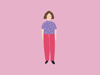 Pink girl childrensbook illustration illustrator jeppesen kayleigh kayleighjeppesen line simple vector