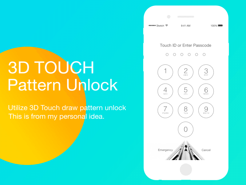 3D TOUCH PATTERN UNLOCK 3dtouch app gif ios iphone6 pattern unlock