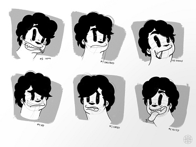 Face emotions animation character
