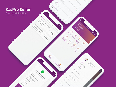 KasPro Seller app design flat icon illustration ui ux