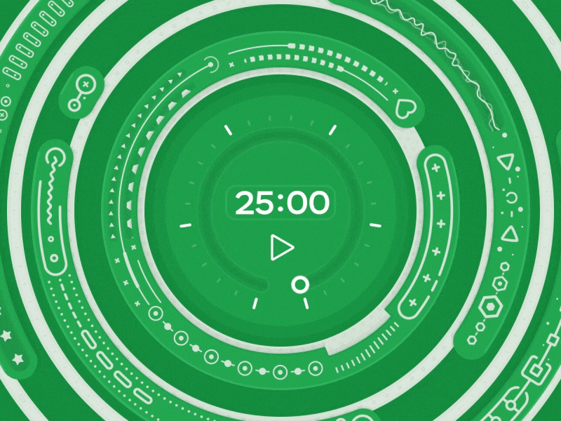 Pomodoro Timer after effects interface animation pomodoro technique timer