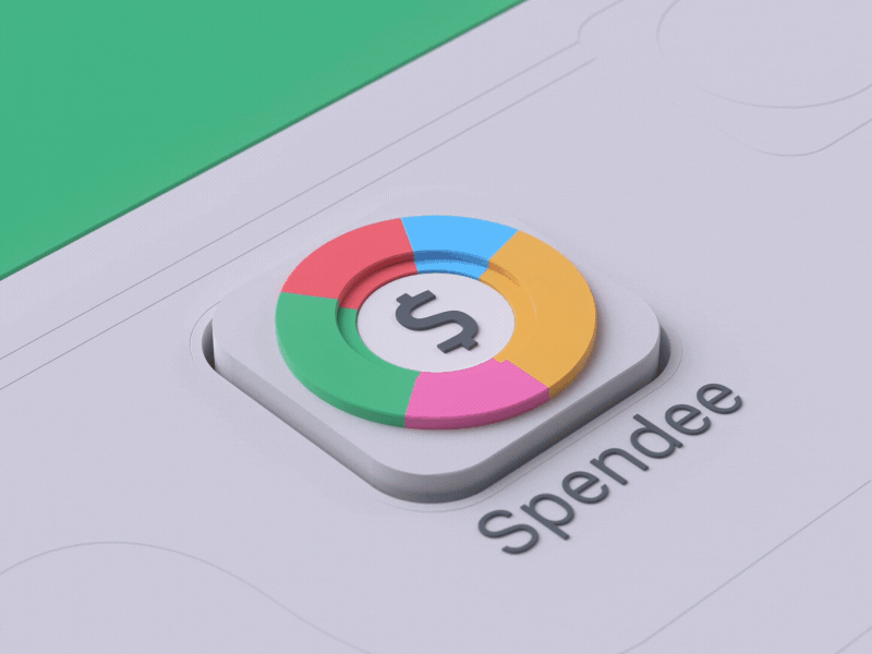 Spendee App Installation app icon app store cinema 4d ios logo animation money manager spendee