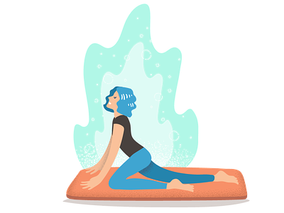 Yoga character illustration irewardhealth web