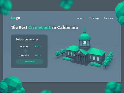 Cryptobank website concept