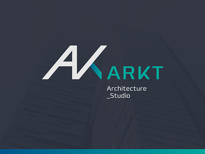 ARKT Logo arch architect architecture blue concept gradient logo ndc2014