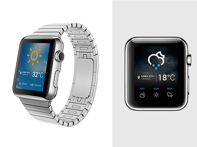 Weather app |  WATCH app apple icons mockup ndc2014 ui ux watch weather