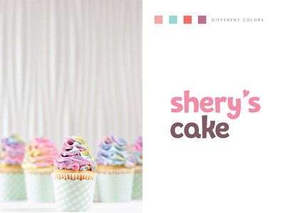 shery's cake cake colorful design graphic graphicdesign icon identity illustration logo logo concept logo design mark typography art