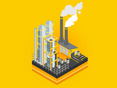 SAP | chemical plant building chemical plant code501 illustration