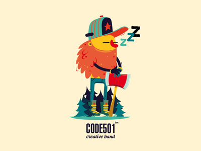 001 Lumberjack Code501 character code501 illustration lumberjack