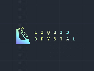 Liquid Crystal - Logo blockchain branding crystal development liquid logo