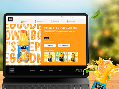 minute maid product design ui uiux web design website