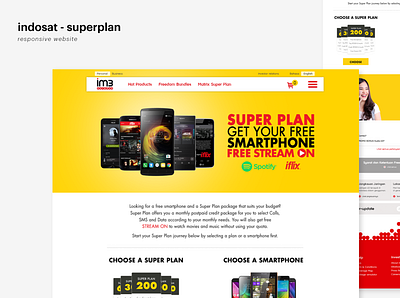 indosat ooredoo superplan design ui web design website