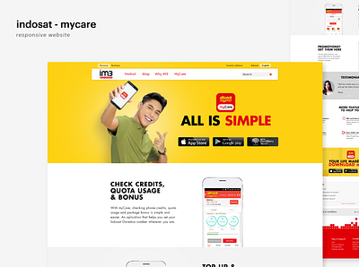 indosat ooredoo mycare design ui web design website