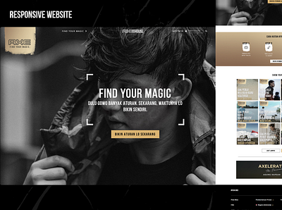 AXE #Findyourmagic design ui web design website