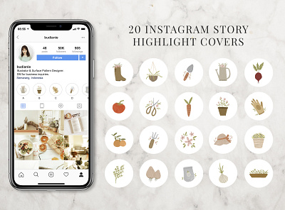 20 Instagram Highlight Covers for Home Garden cover design etsy etsy shop highlights icon illustration instagram instagram stories instagram template