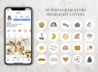 20 Instagram Highlight Covers for Kids cover design etsy etsy shop highlights icon illustration instagram instagram stories instagram template