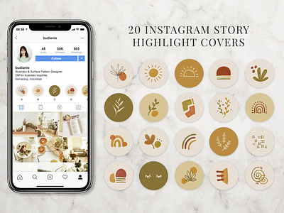 20 Instagram Highlight Covers by Budiani Widarnawati on Dribbble