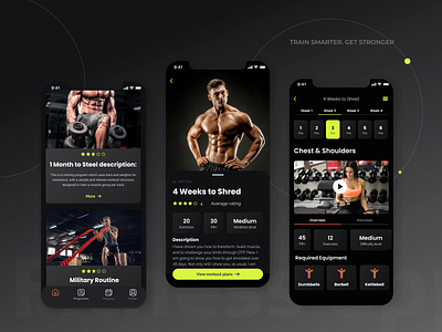 Fitness app branding design graphic design ui