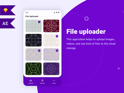 File Uploader P1 2d animation animation app design application application design branding interaction interaction design latest trend motion graphic ui ui animation ui interaction ux