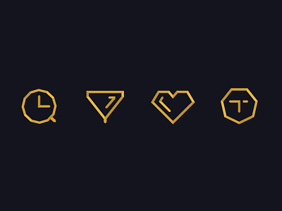 Icons for an uncoming app app gold icon luxe