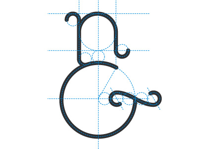 Guida & Nena grid logo process sketch