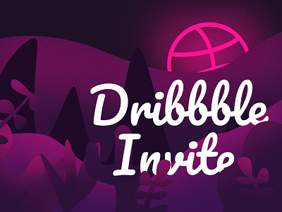 One Dribbble invite design drawing dribbble dribbble invitation dribbble invite graphic design illustration krita ui
