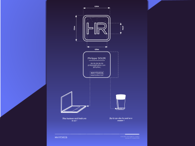 Hydres Business Card Blue Print blue print illustration